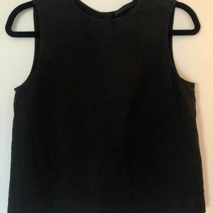 NWOT Jenni Kayne black linen shell top -- size small